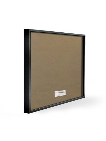 Stupell Industries Black & Gold Abstract Fire Design Wall Art in Black Frame